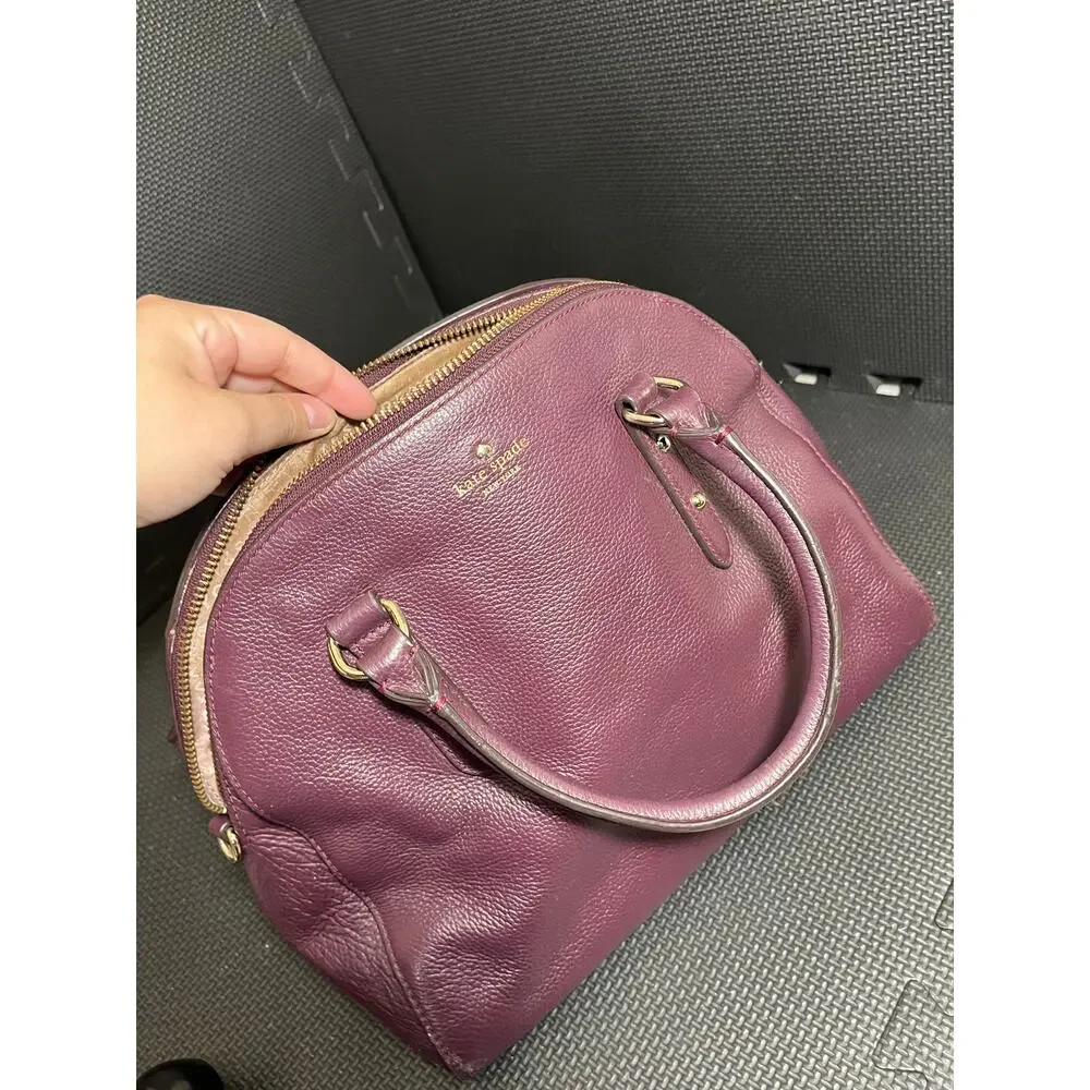 Kate Spade New York Brighton Park Small Felix Leather Wine‎ Purple Purse